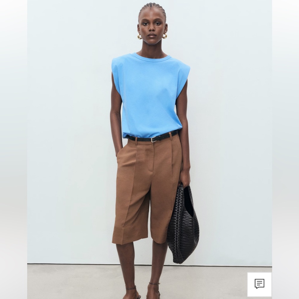 Mango Blue Boxy Muscle Tee